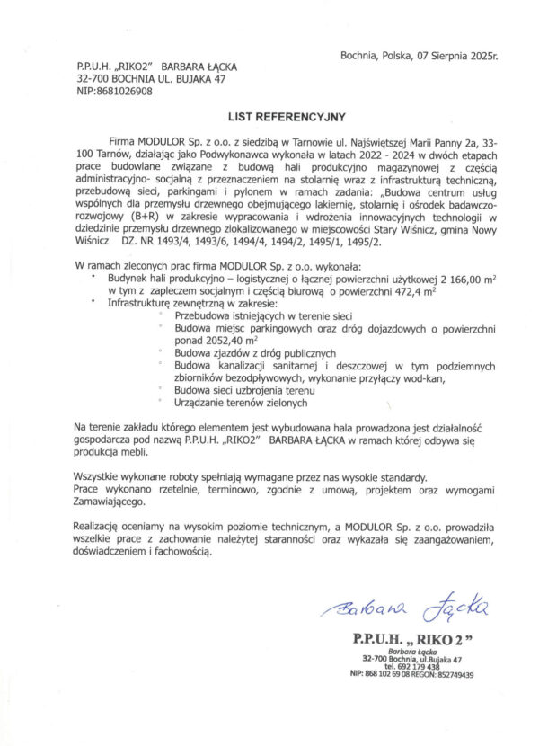 Referencje: 2025 STARY WIŚNICZ MODULOR BEZ KWOTY