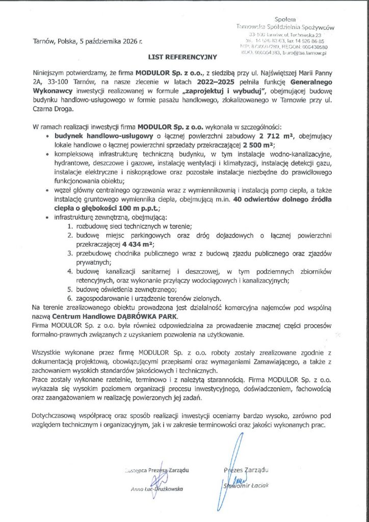 Referencje: 2025 TSS SPOŁEM bez kwoty